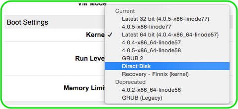 Direct Disk Boot Mode.