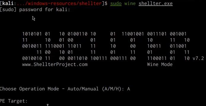 Shellter output